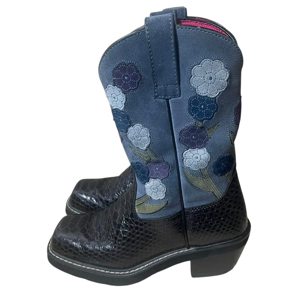 Ariat Doll Baby Womens 7 Suede Floral Western Boho Boots 16209 Artsy  Whimsical - Picture 6 of 9